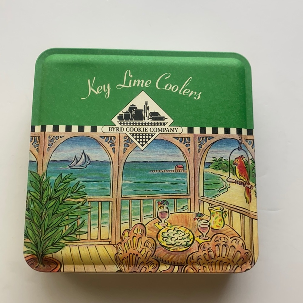 Byrd cookie company key lime coolers empty decor tin